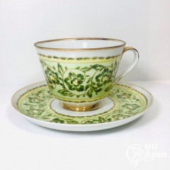 Крупная чайная пара «Зелёный орнамент»